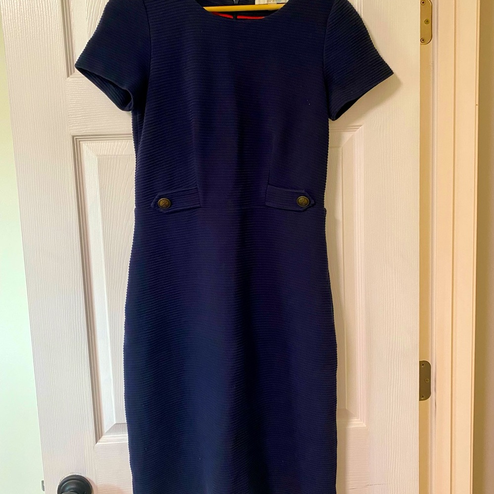Boden Short Sleeve Dress, button detail